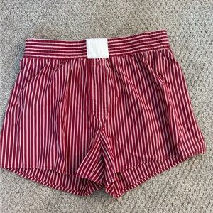 Lioness Red and White Striped Boxer Shorts